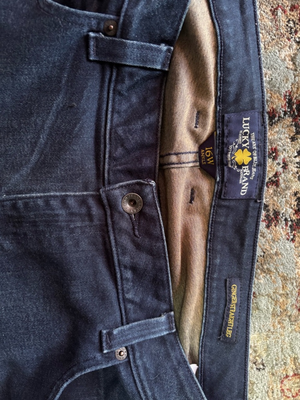 Lucky Brand Women’s  Dark Navy Slim Ginger Straight Leg Jeans